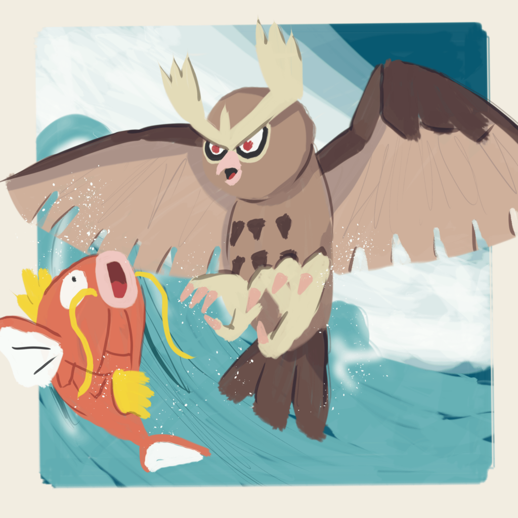 A little drawing practice after the holiday break (OC) 🦉