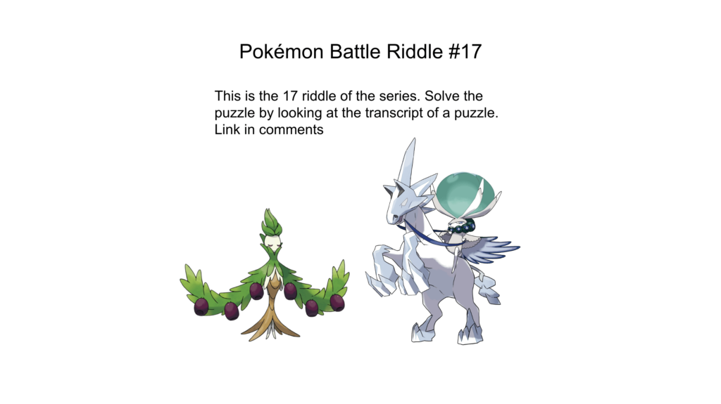 Pokémon Battle Riddle #17