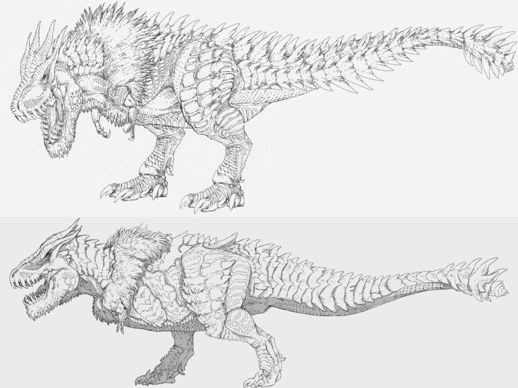 (oc) my realistic Tyrantrums from 2021.