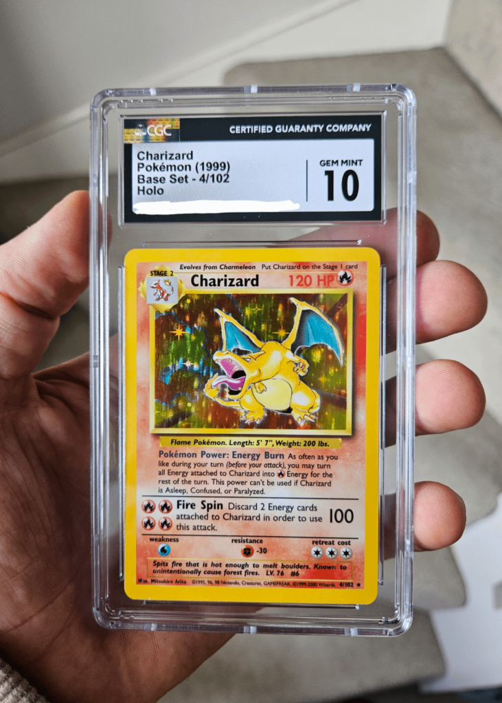 This is my prized possession, one of, if not the rarest Base Set Charizard in the world!