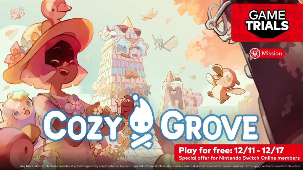 Nintendo Switch Online members! From 12/11 at 10am PT to 12/17 at 11:59pm PT, you can download and try the Cozy Grove game at no additional cost.