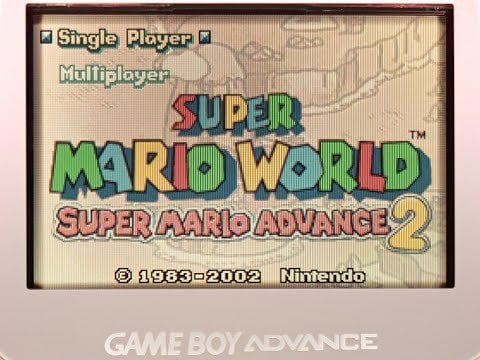 Super Mario Advance 2 On An Original GBA with the Original LCD Screen