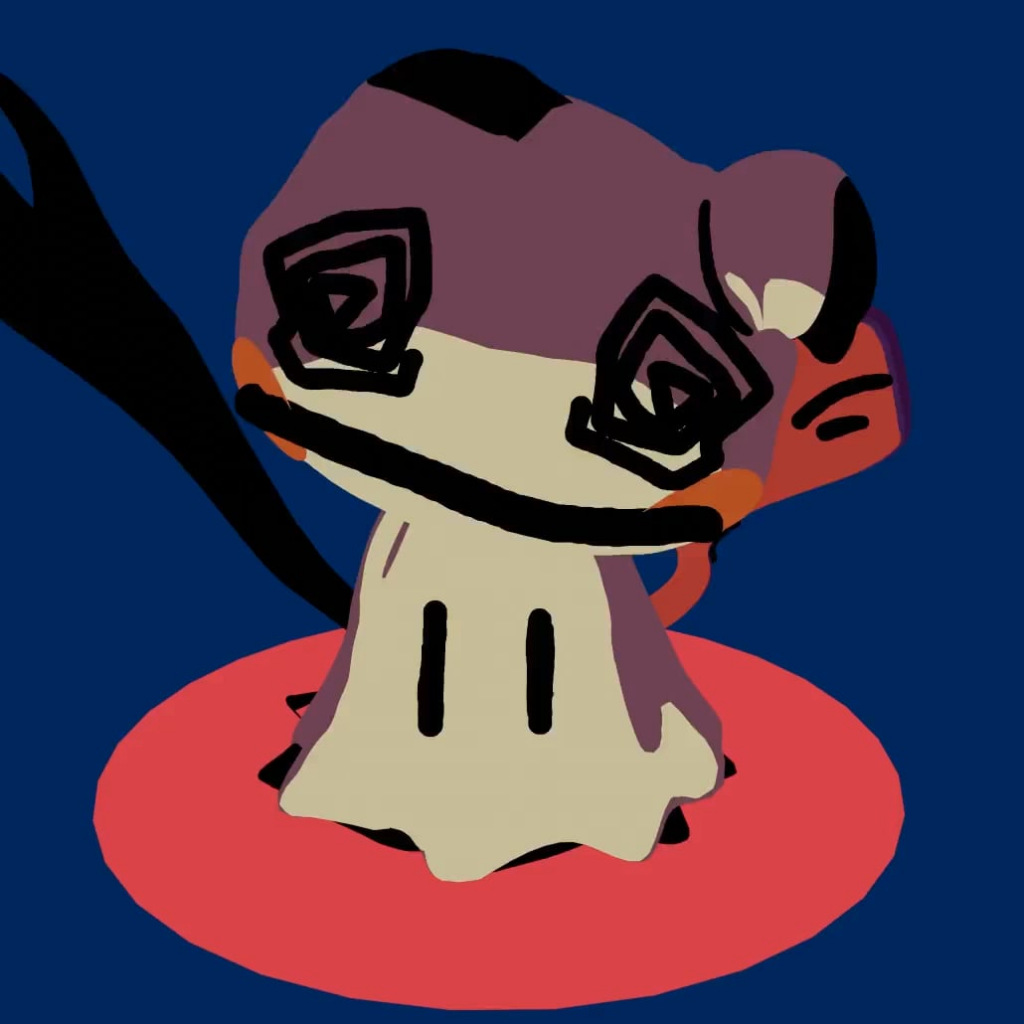 Mimikyu embracing its goofy side! 😂(OC)