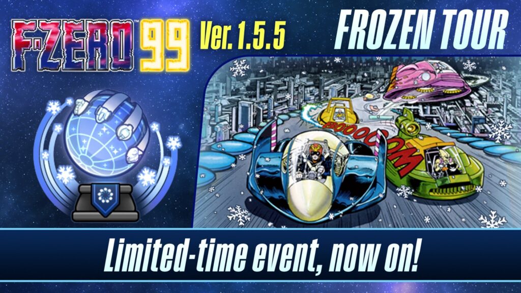 The Frozen Tour is back in F-ZERO 99! ❄️ Slide around on ice-covered tracks, face off against returning Star Rivals and take part in the new Frozen World Tour until January 19th.
