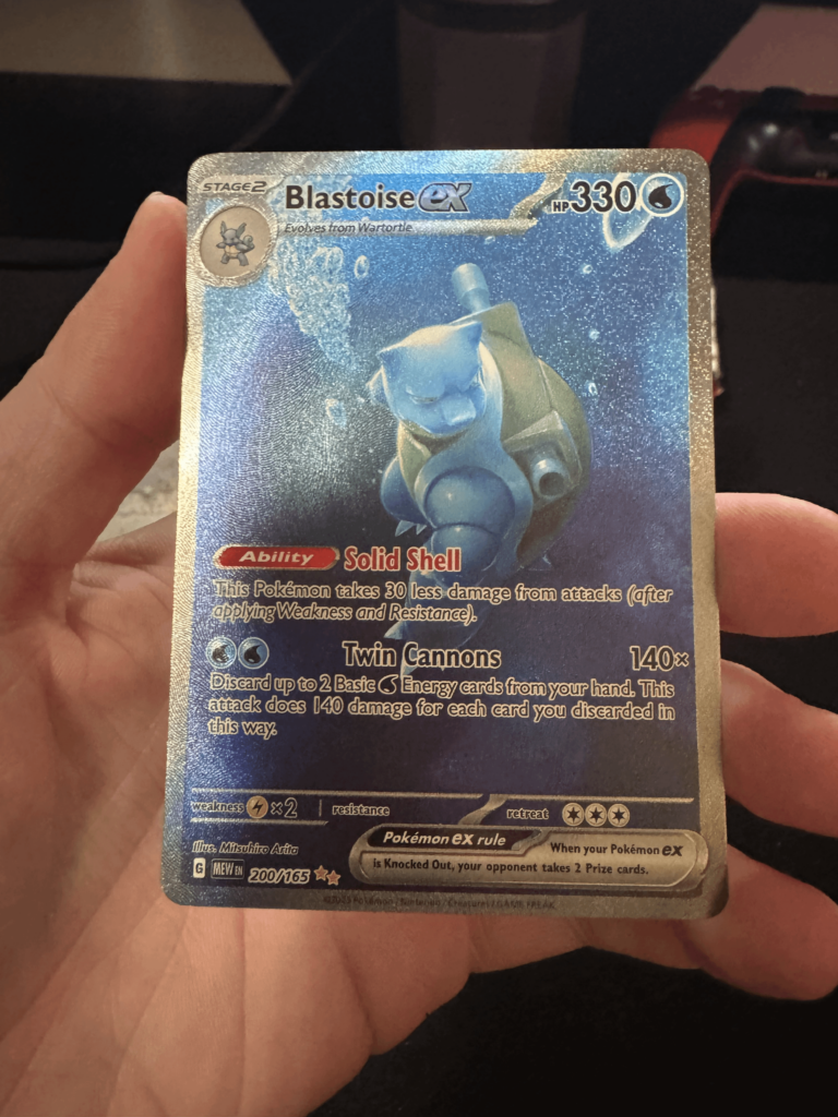 boyfriend got a few packs of 151 and pulled the blastoise :)