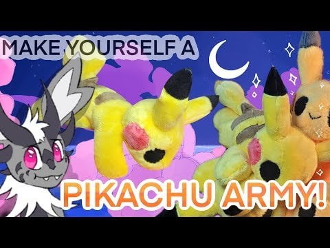 Pikachu plushie tutorial! (Free pattern so you guys can make your own!)