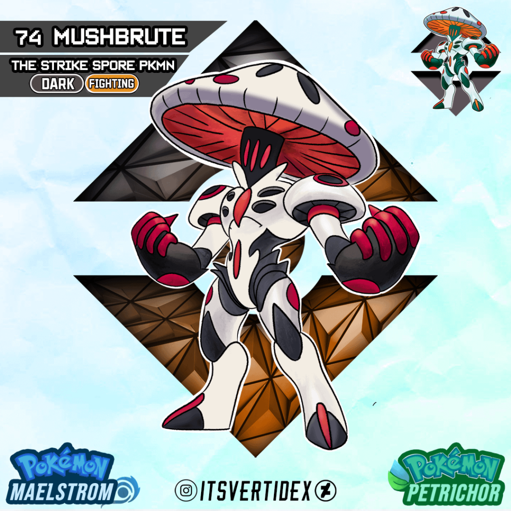 Meet Mushbrute - the Strike Spore pokemon of the Suldana Region!
