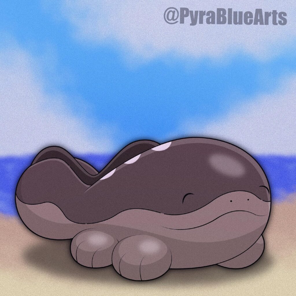 Silly little Clodsire, enjoying the sun (art by me)