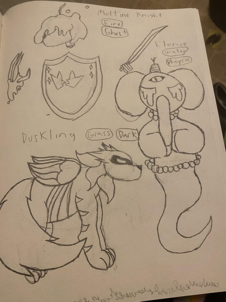 Fakemon from my old sketchbook from 2023