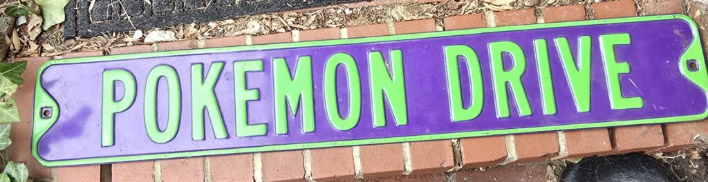 Pokemon street sign