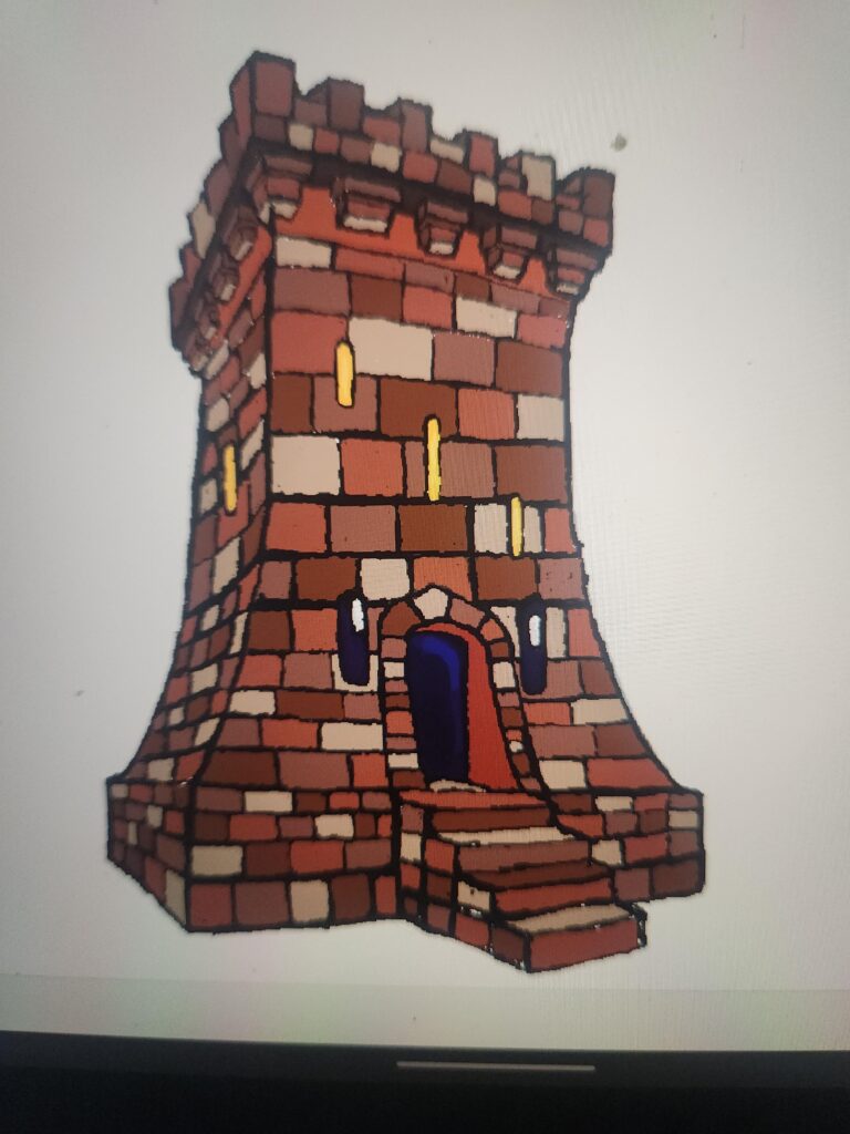 WiP made a rock type pokemon based on a tower