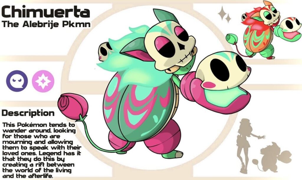 Made an Alebrije Pokémon for a Spanish project. Happy Day of the Dead!
