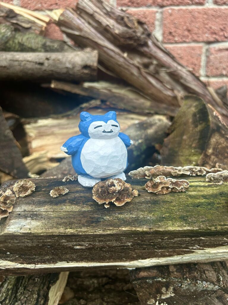 My snorlax wood carving
