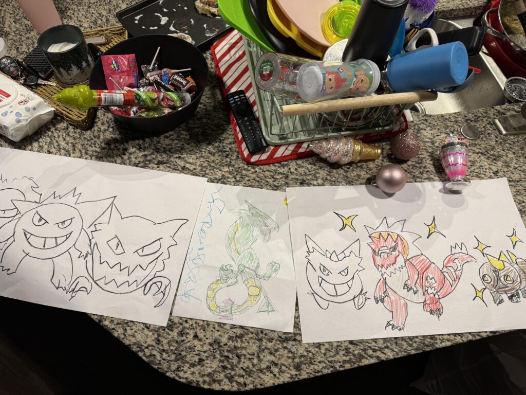 My son drew more Pokemon! (OC)