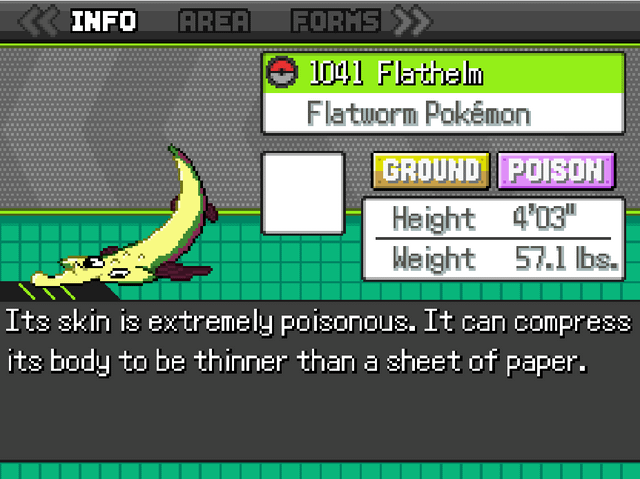 Flathelm and Hammerwyrm - Flatworm Pokemon