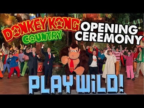 Opening Ceremony for the new Donkey Kong Country Land at Universal Studios Japan.