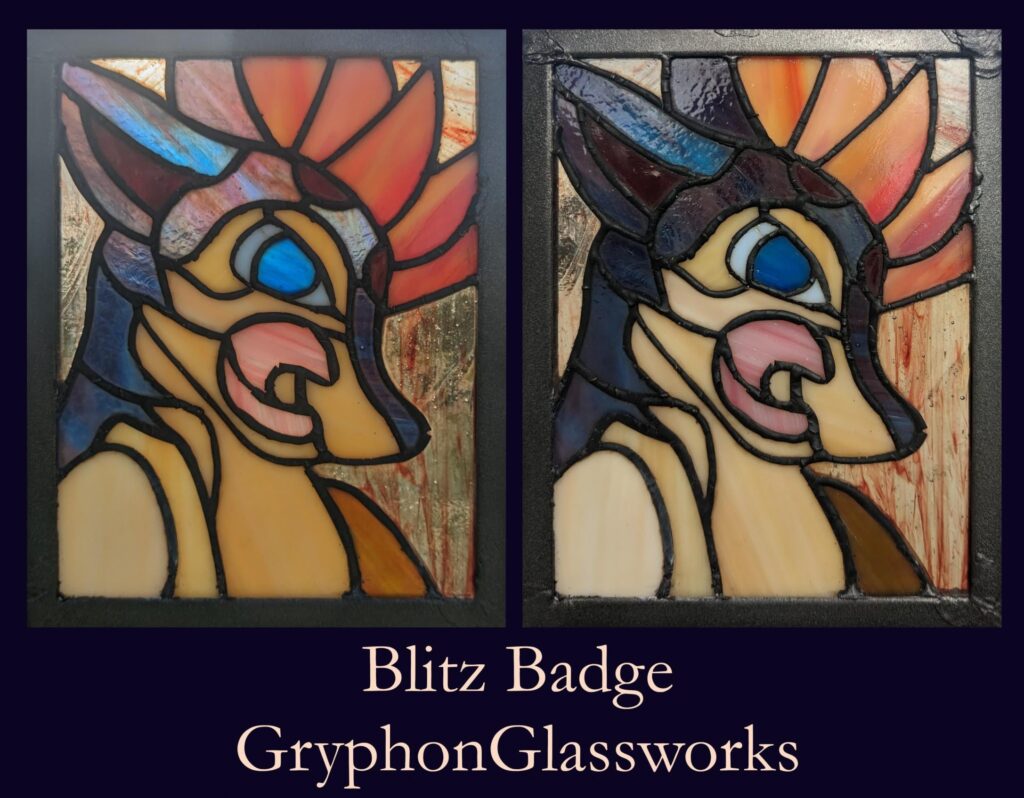 [OC] Quilava Stained Glass Badge