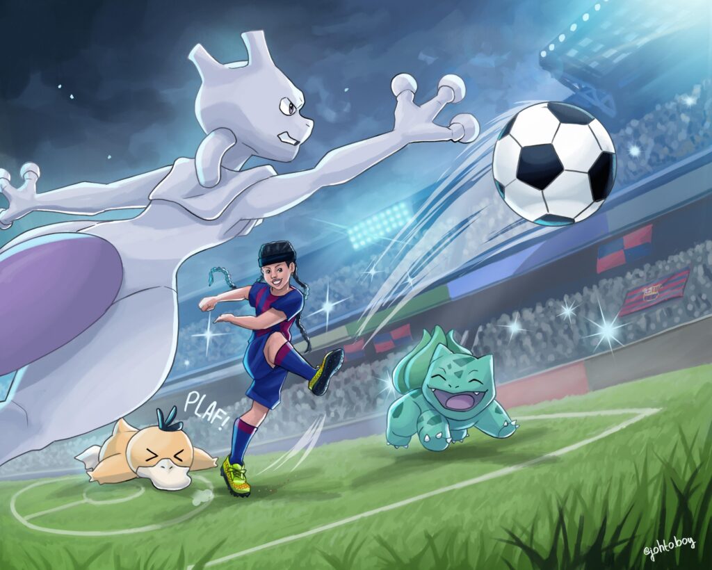 Christmas gift commission I did for a trainer playing Soccer!