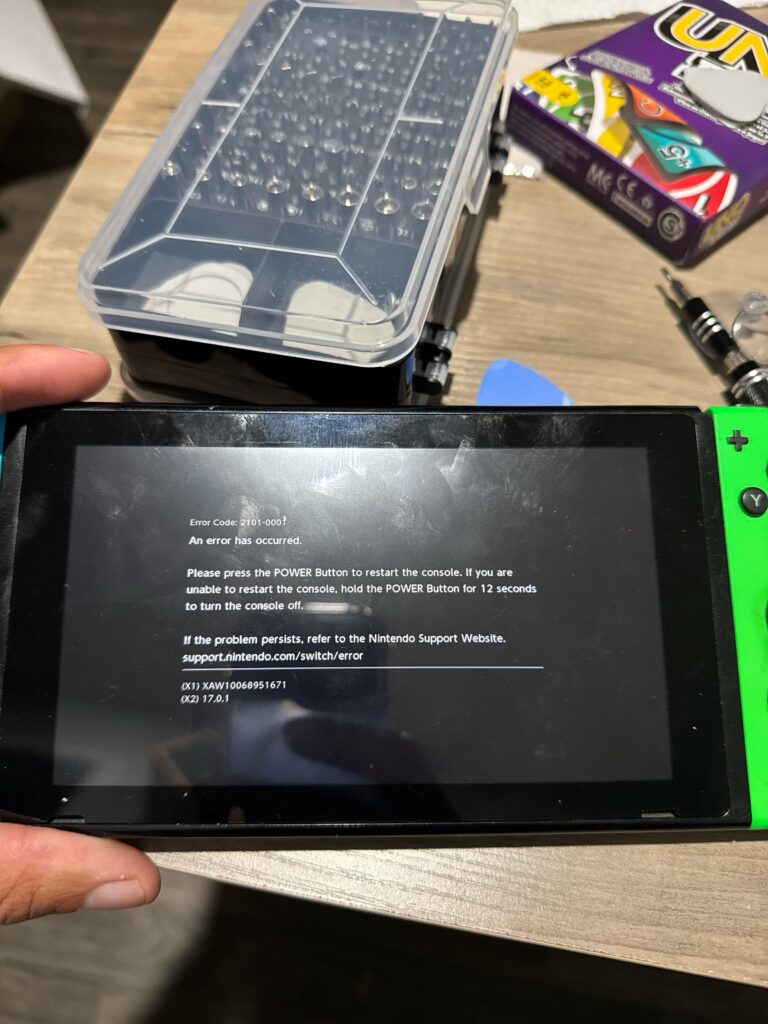 Nintendo Switch battery replacement error