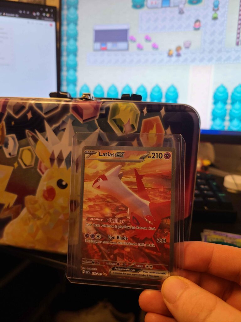 wanted to get back into collecting pokemon cards so i bought a surging sparks lunchbox and managed to pull this super stoked lol. lunchbox only had 2 surging sparks packs