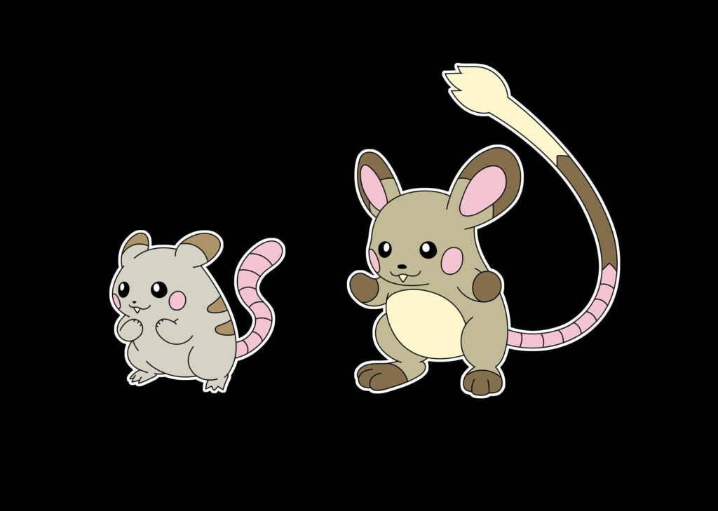 Normal Type Pikachu and Raichu
