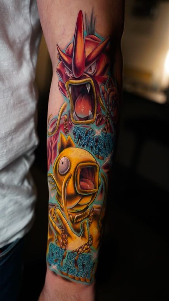 My new Gyarados and Magikarp tattoo based on my cosplays!