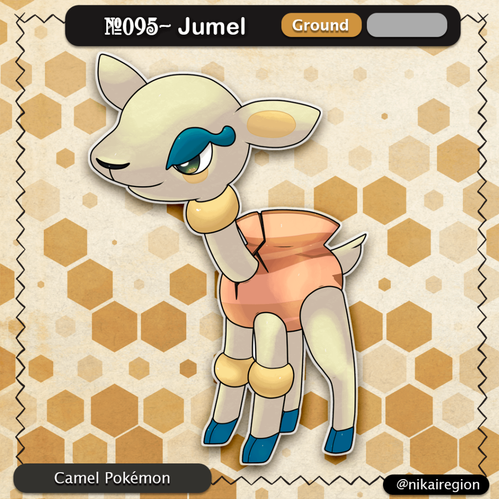 Sand Jug Camel Pokémon - Ground Type Fakemon - Japanese Pokemon Region - @nikairegion