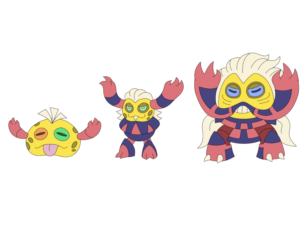 Water/Fighting Line based on Sea Sponges, Coral, and the Spongy enemies from Graffiti Kingdom for the PS2. Still working on name ideas, suggestions welcome
