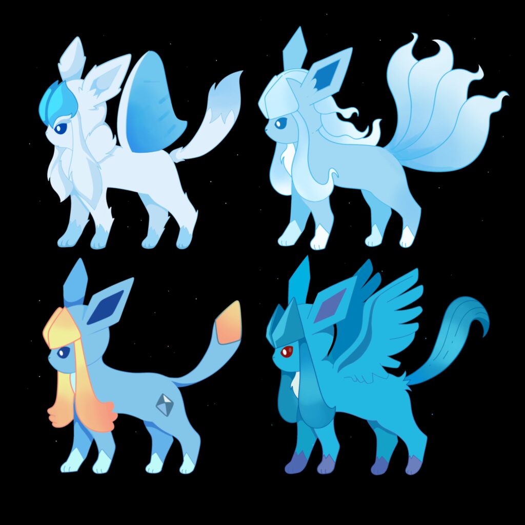 Pokémon Design Glaceon Fusions ❄️🩵✨