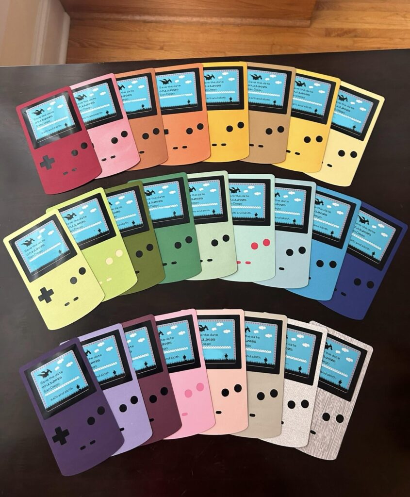I made GBC save-the-dates for my wedding next year! (feat. generation 2 mail)