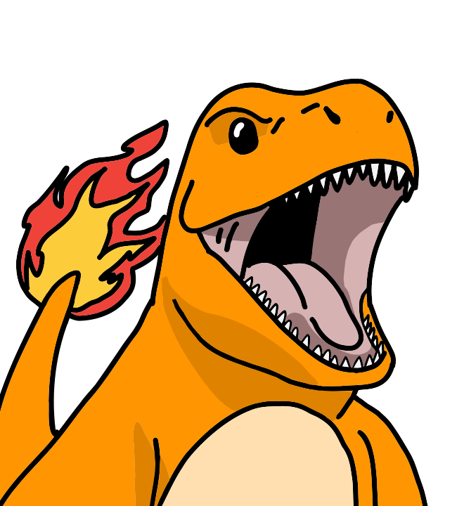 "Realistic" Charmander I drew for my Pokemon documentary