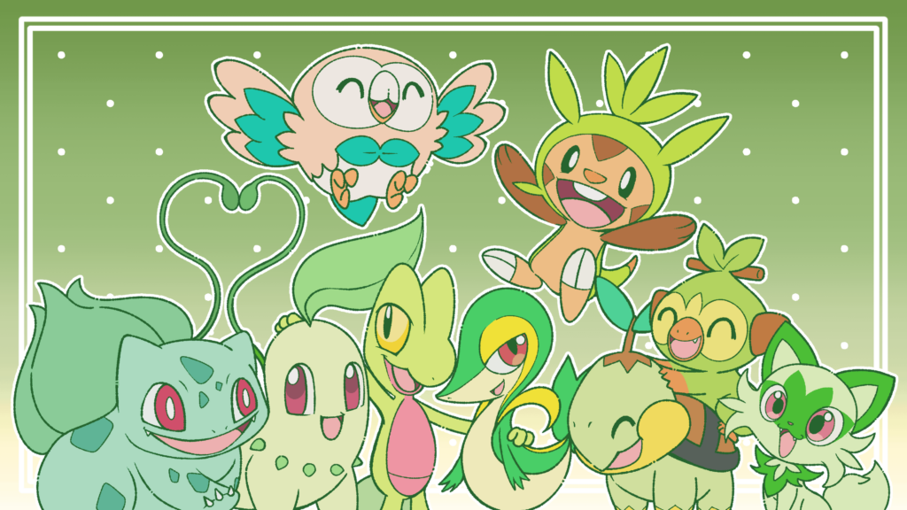 [OC] Starter Series - Grass Pokémon!