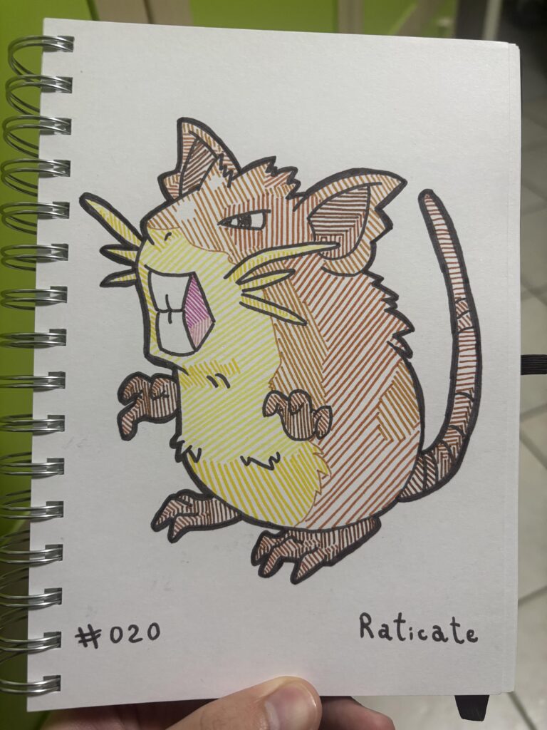 #020 Raticate - Kanto Pokédex (OC)