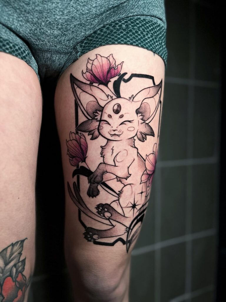 Espeon tattoo for my client 💜