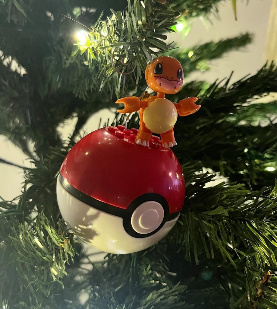 Pokémon mega blok toy made into a Christmas tree ornament!
