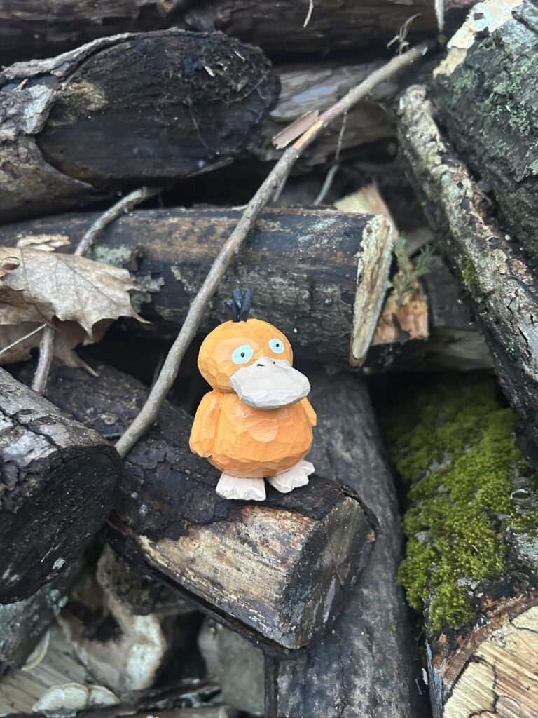 My psyduck wood carving