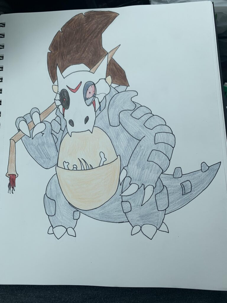 Gave Kangaskhan the Blood Moon Treatment. Since it’s Halloween, I based her off of Pamela Vorhees. This is Mourning Mother Kangaskhan.