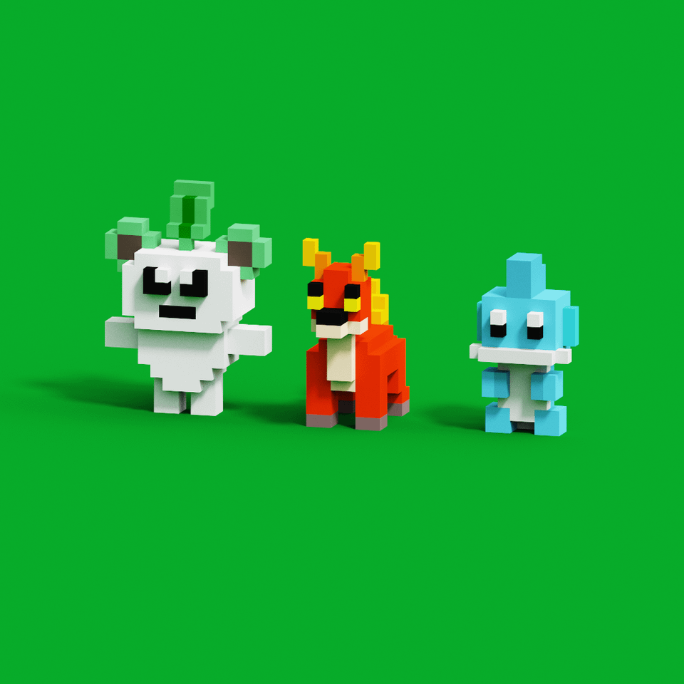 Latetly, I started to play around with Voxel-Art for my Tamigo monsters. Here are the results: