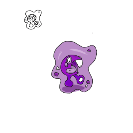 This guy was my First attempt at Digital Art Its name is Visiteria and Im looking for feedback on how to make it better if possible (Btw its supposed to be a little Bacteria Alien)