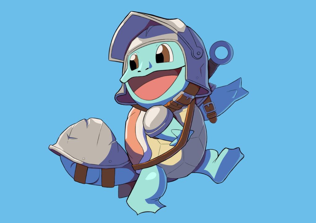 [OC] i finished a knight squirtle illustration, hope you guys like it