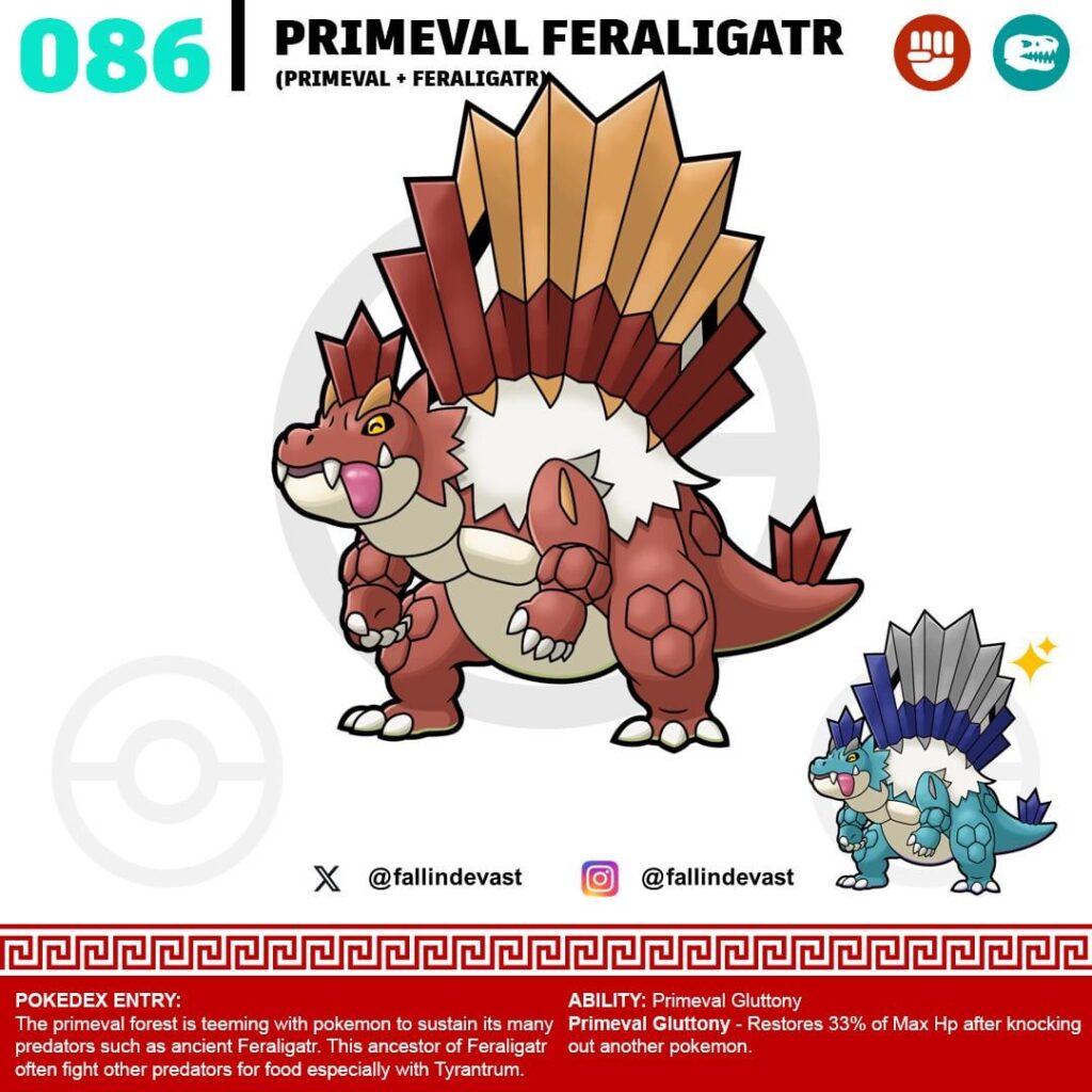 Primeval Form Feraligatr Fakemon