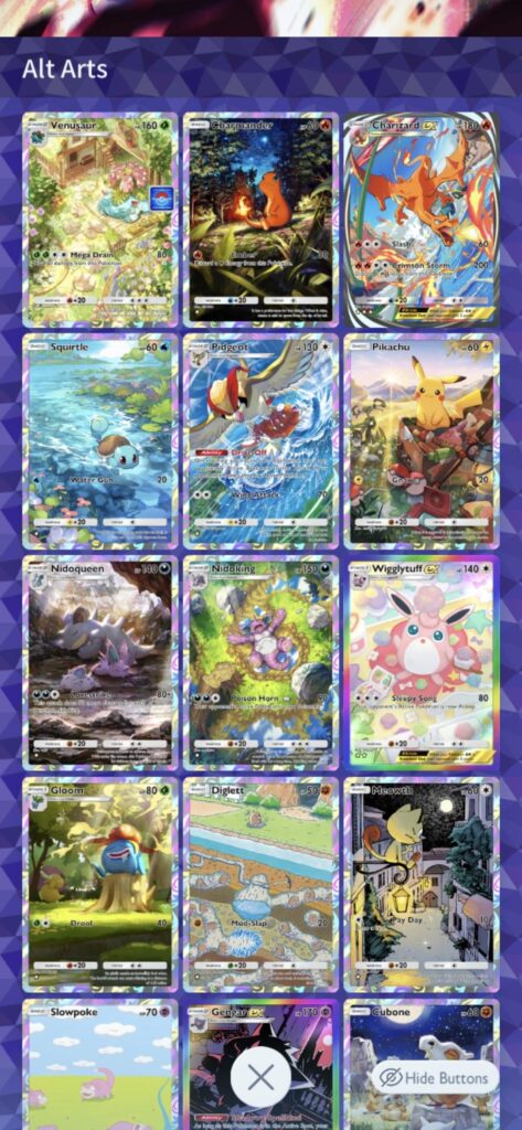 All my alt arts so far