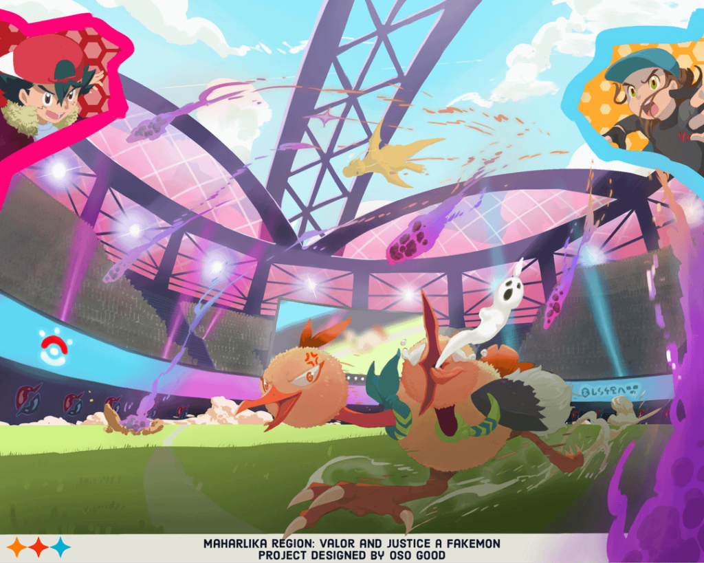 My OC and Uniqe form Doduo vs World Champion Ash and Dragonite.