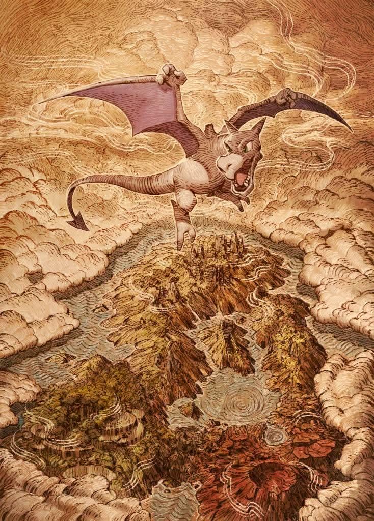 What region is this Aerodactyl flying over?