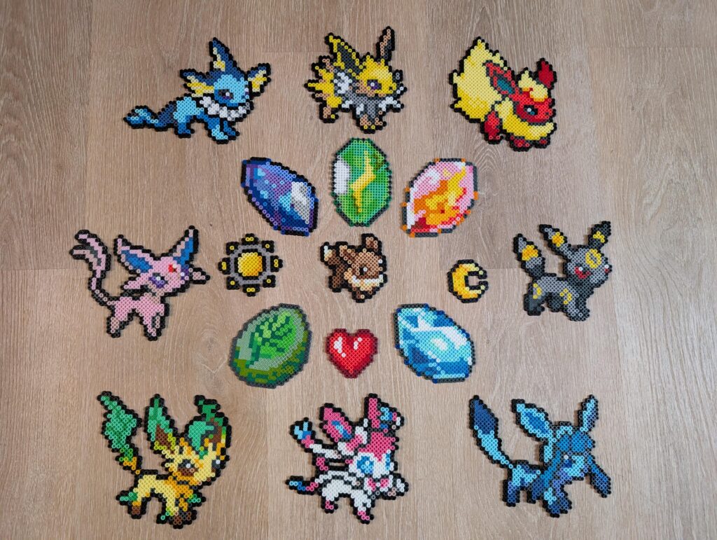 Eevee family perler beads
