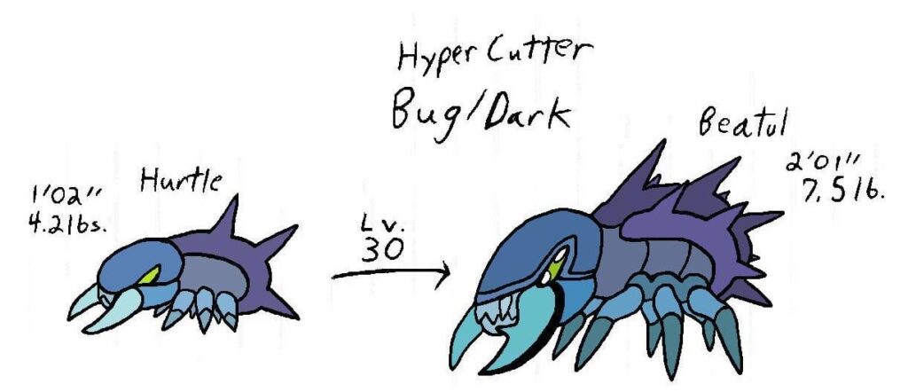 Dark/Bug type Fakemon