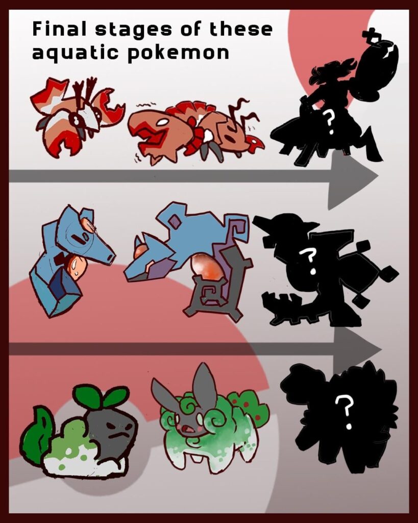 Final stages of aquatic creature starters