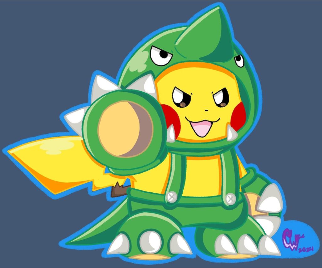 Pokemaniac Pikachu![OC]