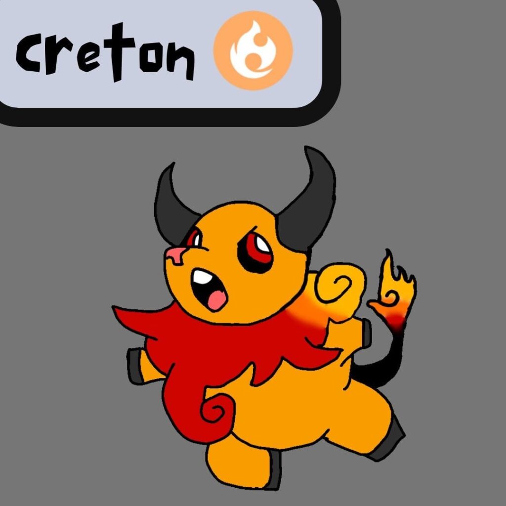 Creton the Flaming Bull Pokémon