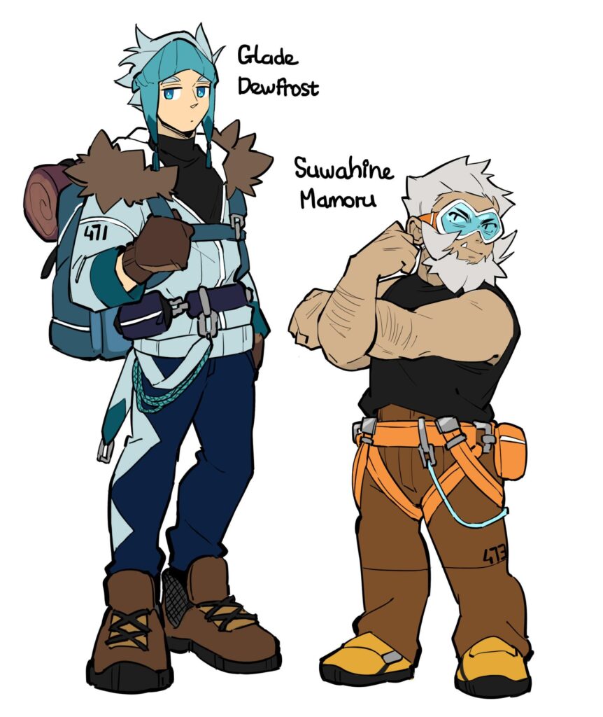 My Glaceon and Mamoswine gijinka as mountain rescuers.